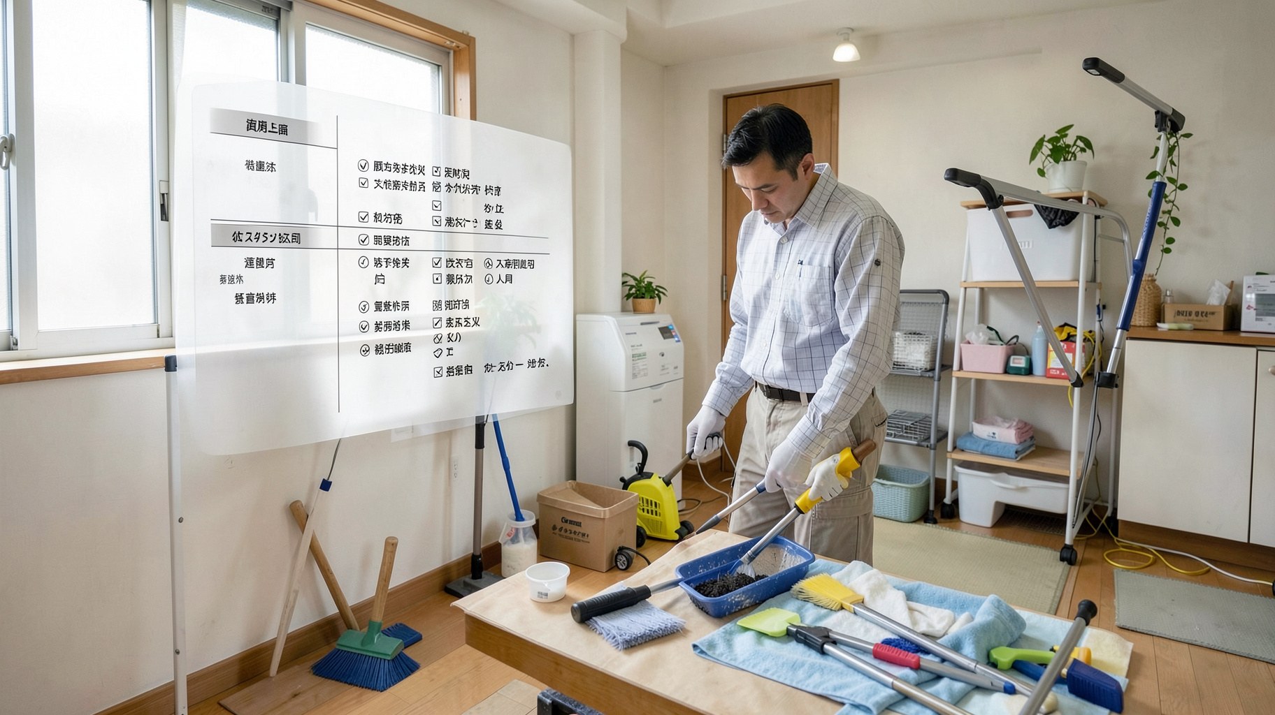 家庭向け清掃の品質管理と再訪対応に関するAI生成イメージ写真